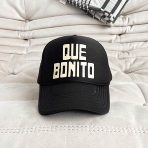 Awesome Que Bonito Logo Mesh Trucker Hat